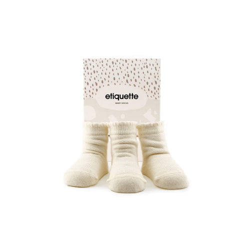 Cashmere Pique Baby Socks Gift Box