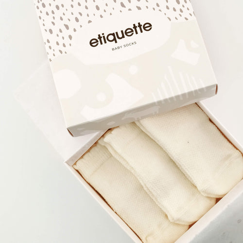 Cashmere Pique Baby Socks Gift Box  - Alt view