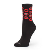 Womens Socks - Etiquette x Yazbukey Multi Lips Socks - Black⎪Etiquette Clothiers