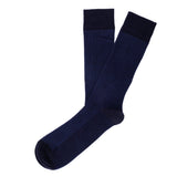 Mens Socks - Herringbone Blocks Men's Socks - Blue⎪Etiquette Clothiers