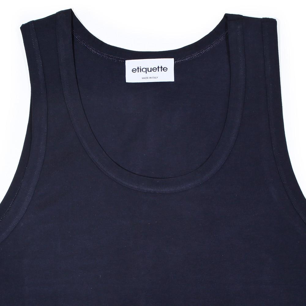 Mens Underwear - Men's Bowery Tank Top - Dark Blue⎪Etiquette Clothiers