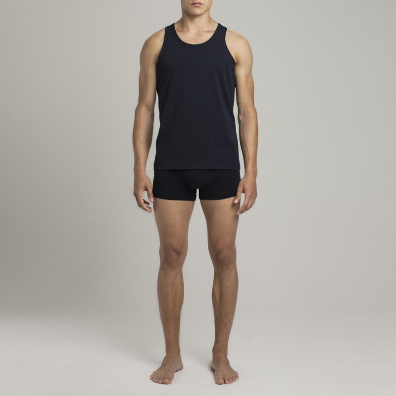 Mens Underwear - Men's Bowery Tank Top - Dark Blue⎪Etiquette Clothiers