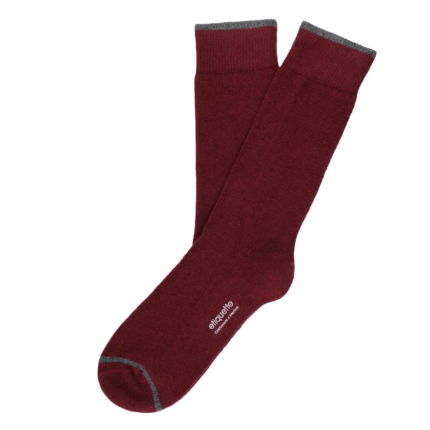 Mens Socks - Cashmere x Merino Men's Socks - Bordeaux⎪Etiquette Clothiers