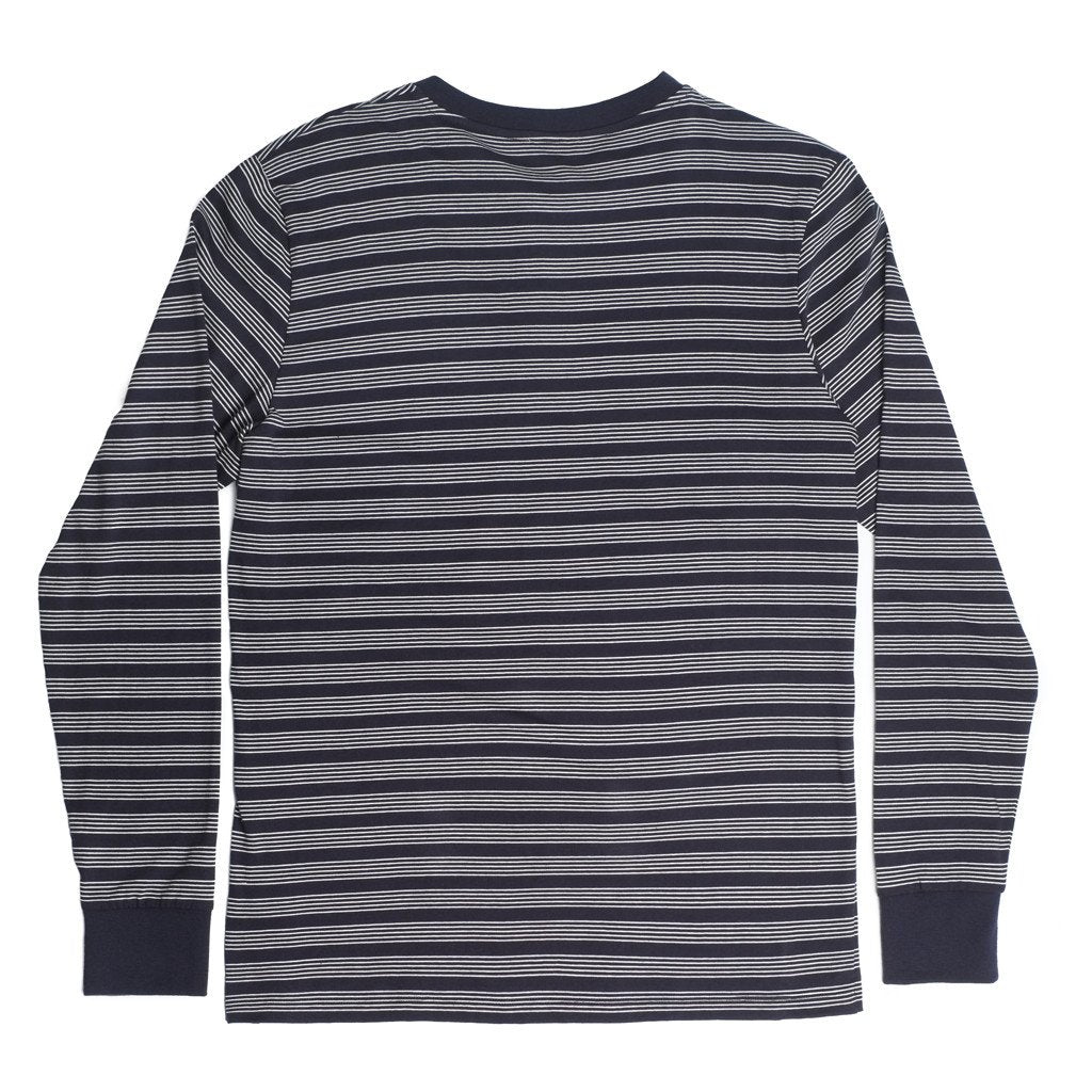 Mens Loungewear - Men's George Henley Crewneck Long Sleeve - Blue⎪Etiquette Clothiers