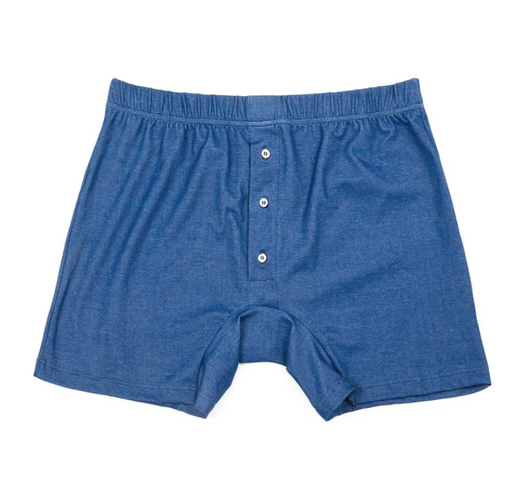 Mens Underwear - Men's Madison Pique Trunks - Indigo Blue⎪Etiquette Clothiers