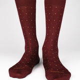 Mens Socks - Ball Point Men's Socks - Bordeaux⎪Etiquette Clothiers