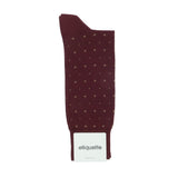 Mens Socks - Ball Point Men's Socks - Bordeaux⎪Etiquette Clothiers