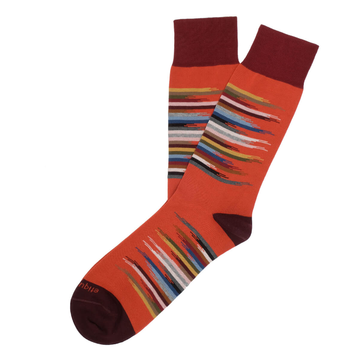 Mens Socks - Idyllic Men's Socks - Orange⎪Etiquette Clothiers