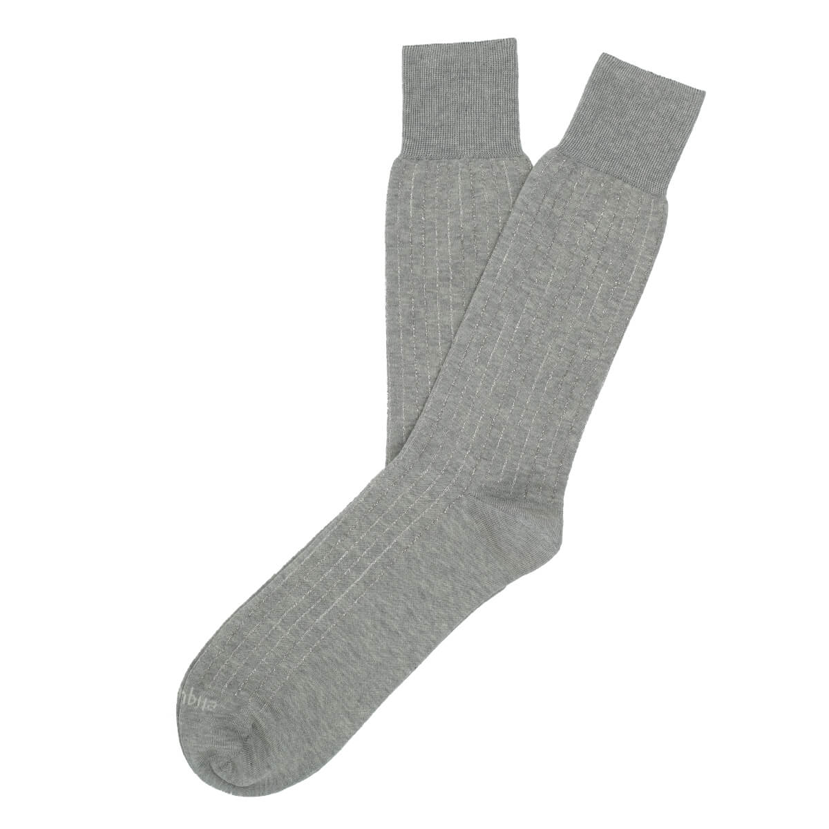 Mens Socks - Royal Ribs Metallic Stripes Men's Socks - Grey⎪Etiquette Clothiers