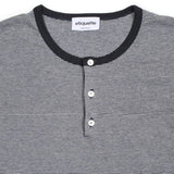 Mens Underwear - Men's Lafayette Short Sleeve Henley - Blue⎪Etiquette Clothiers