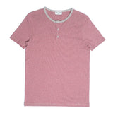 Mens Underwear - Men's Lafayette Short Sleeve Henley - Bordeaux⎪Etiquette Clothiers