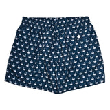 Mens Loungewear - Men's Corsaro Swim Slim Fit Trunk Famingo - Dark Blue⎪Etiquette Clothiers