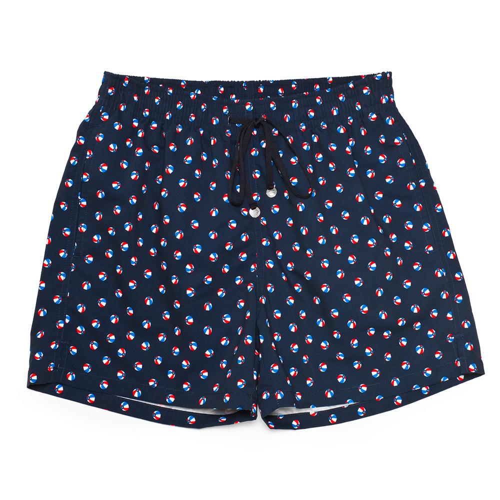Mens Loungewear - Men's Corsaro Swim Slim Fit Trunk Balls - Dark Blue⎪Etiquette Clothiers