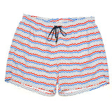 Mens Loungewear - Men's Corsaro Swim Slim Fit Trunk Wave - White Grey⎪Etiquette Clothiers