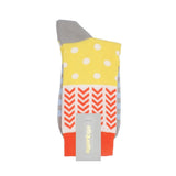 Womens Socks - Mixed Up Women's Socks - Yellow⎪Etiquette Clothiers