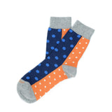 Womens Socks - Two Faced Women's Socks - Navy/Orange⎪Etiquette Clothiers