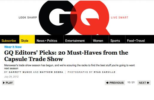 GQ TOP 20 MUST HAVES