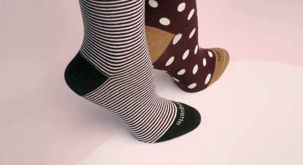 womens socks and best socks for women in fashionable patterns and luxurious finishes - made in Italy by Etiquette Clothiers