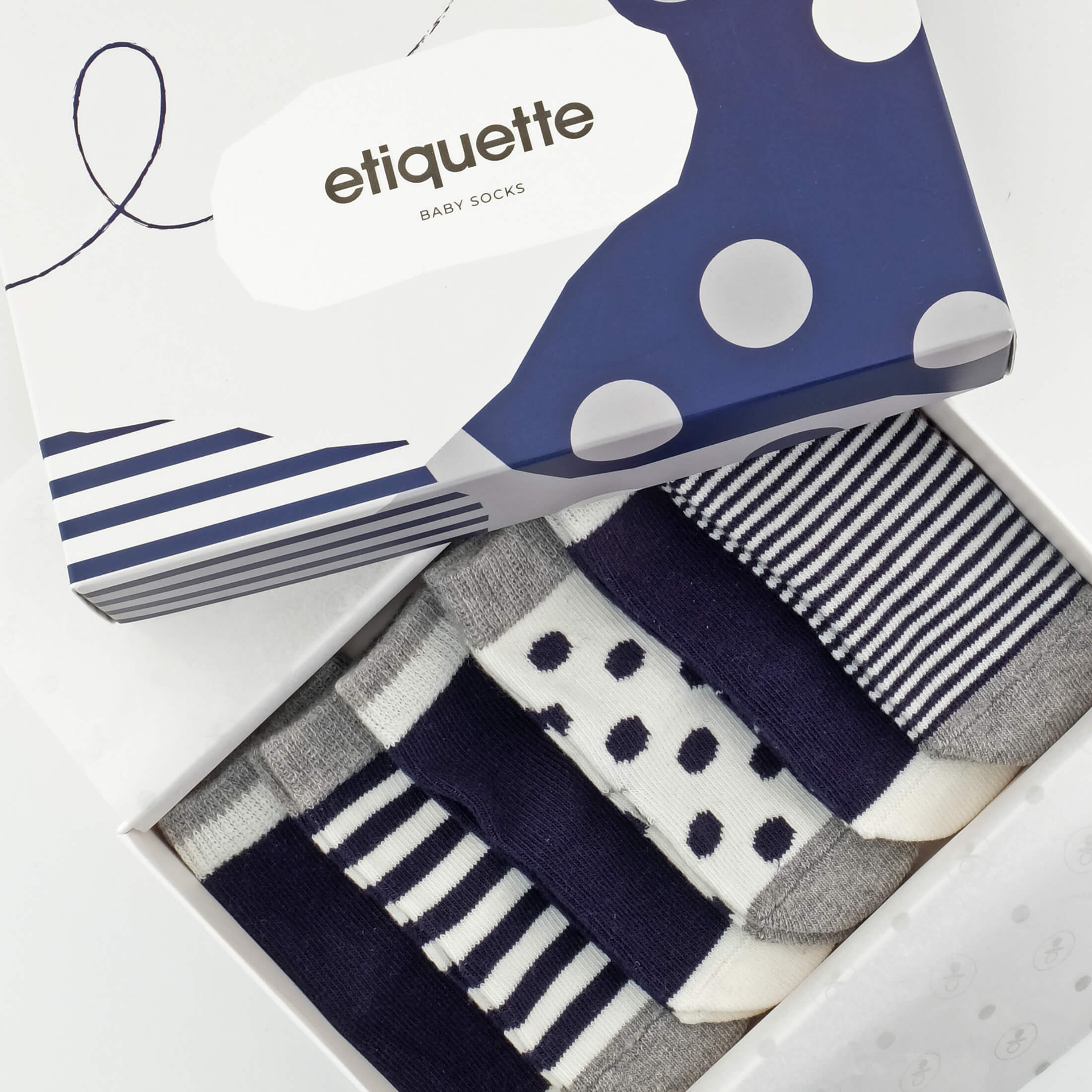 Baby Socks - Classic Sky Baby Socks Gift Box - Blue⎪Etiquette Clothiers