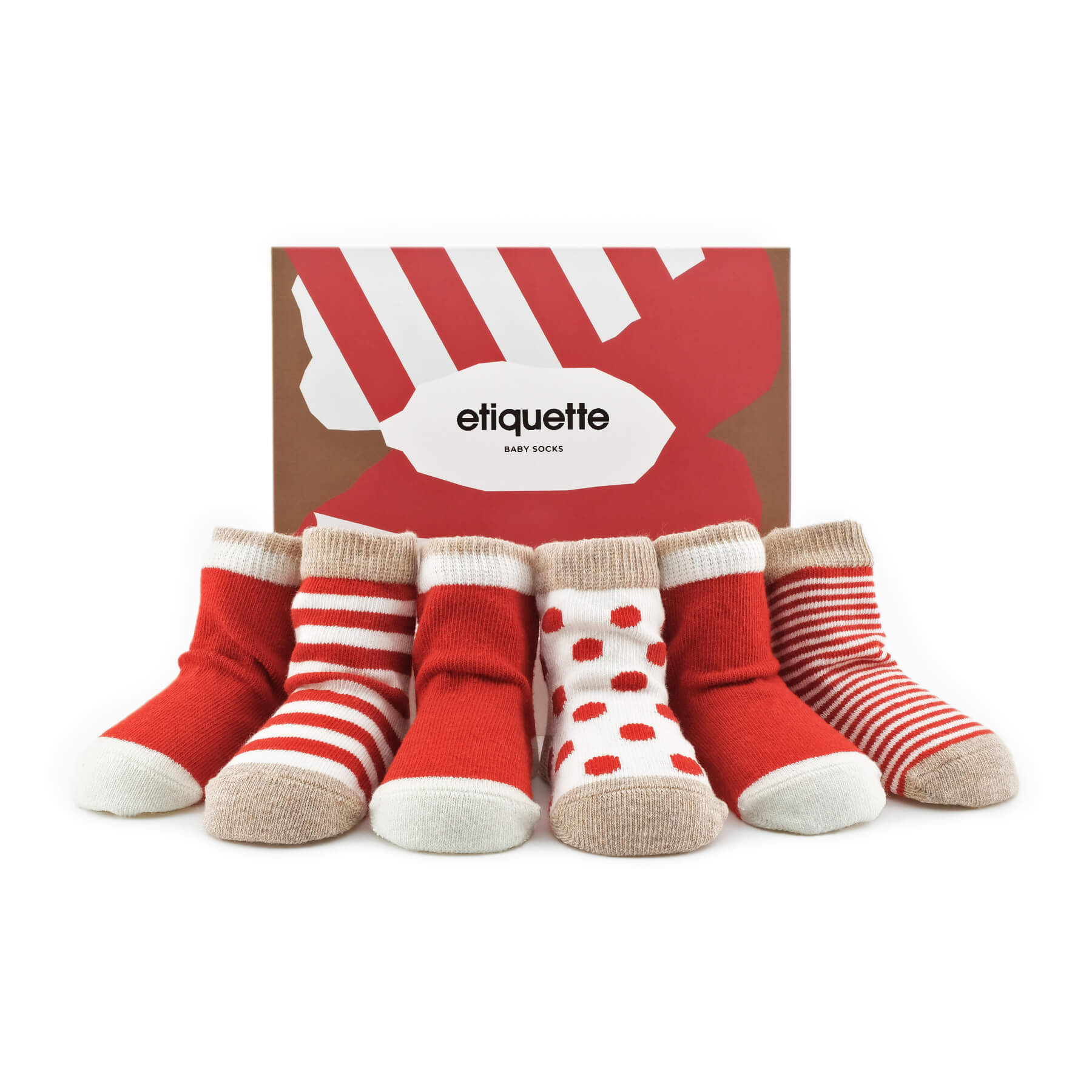Baby Socks - Classic Earth Baby Socks Gift Box - Red⎪Etiquette Clothiers