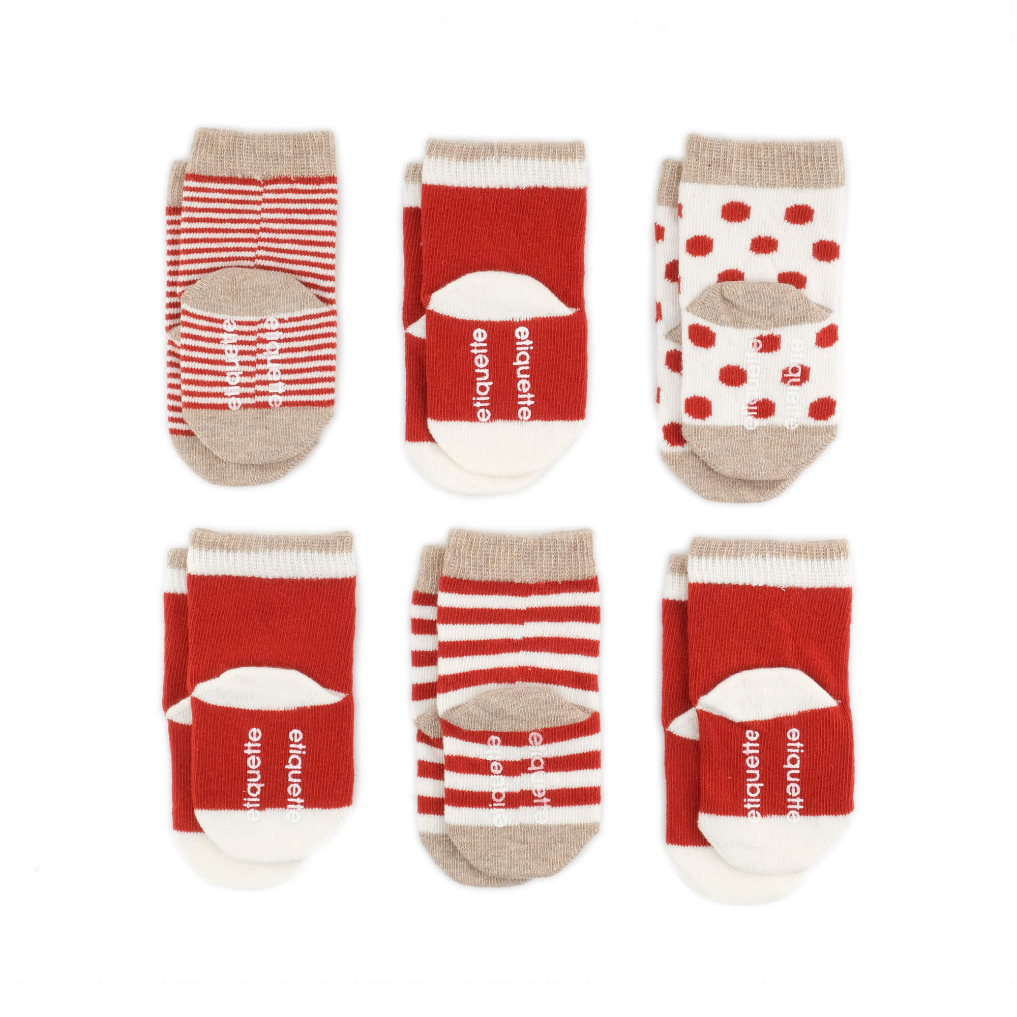 Baby Socks - Classic Earth Baby Socks Gift Box - Red⎪Etiquette Clothiers
