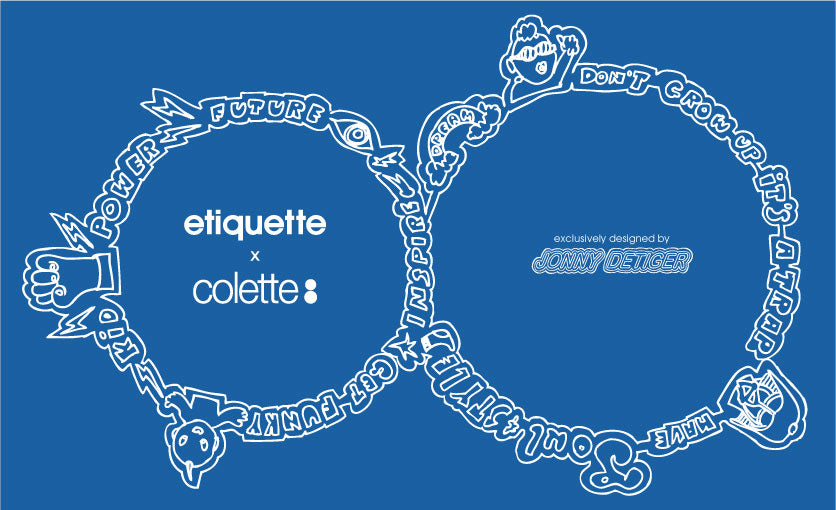 Baby Socks - Etiquette x Colette Baby Socks Gift Box - Cyan Blue & Ecru⎪Etiquette Clothiers