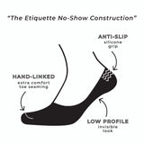 Mens Socks - Men's No Show Socks Needle Stripes - Grey⎪Etiquette Clothiers