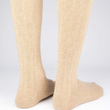 Mens Socks - Cashmere Knee High Ribbed Men's Socks- Brown⎪Etiquette Clothiers