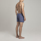 Mens Underwear - Men's Boxer Shorts Checker - Dark Blue⎪Etiquette Clothiers