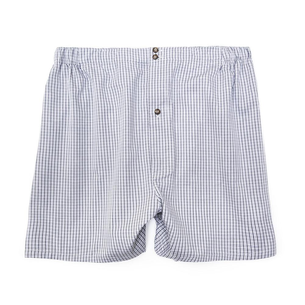 Mens Underwear - Men's Boxer Shorts Checker - Navy Grey⎪Etiquette Clothiers