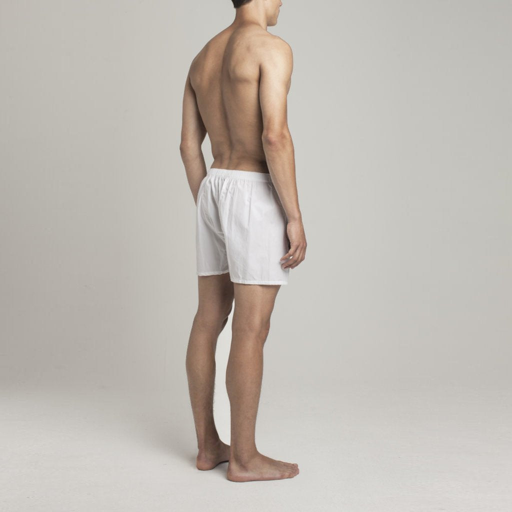 Mens Underwear - Men's Boxer Shorts - Snow White⎪Etiquette Clothiers