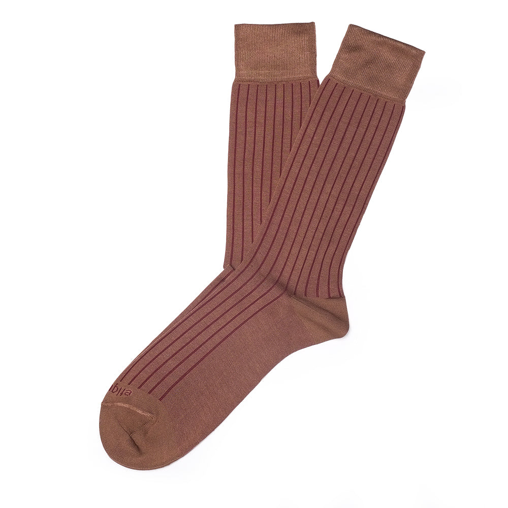 Mens Socks - Royal Ribs Men's Socks - Brown⎪Etiquette Clothiers