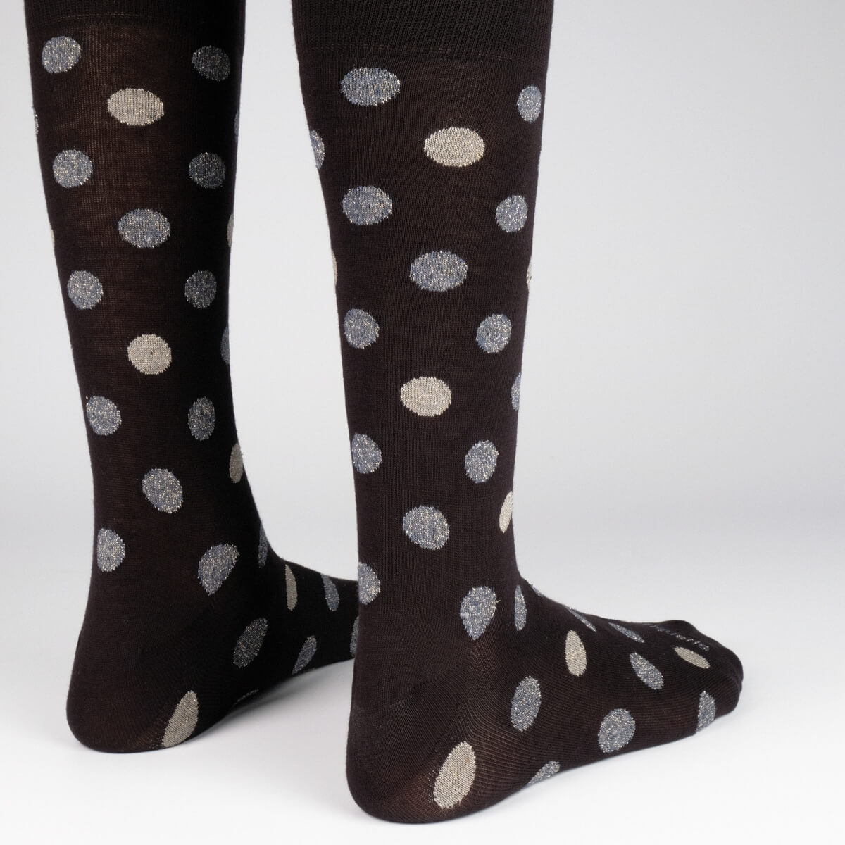 Mens Socks - Beat It Metallic Dots Men's Socks - Black⎪Etiquette Clothiers