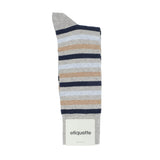 Mens Socks - Crosswalk Stripes Men's Socks - Grey⎪Etiquette Clothiers