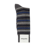 Mens Socks - Crosswalk Stripes Men's Socks - Grey⎪Etiquette Clothiers