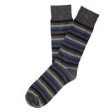 Mens Socks - Crosswalk Stripes Men's Socks - Grey⎪Etiquette Clothiers