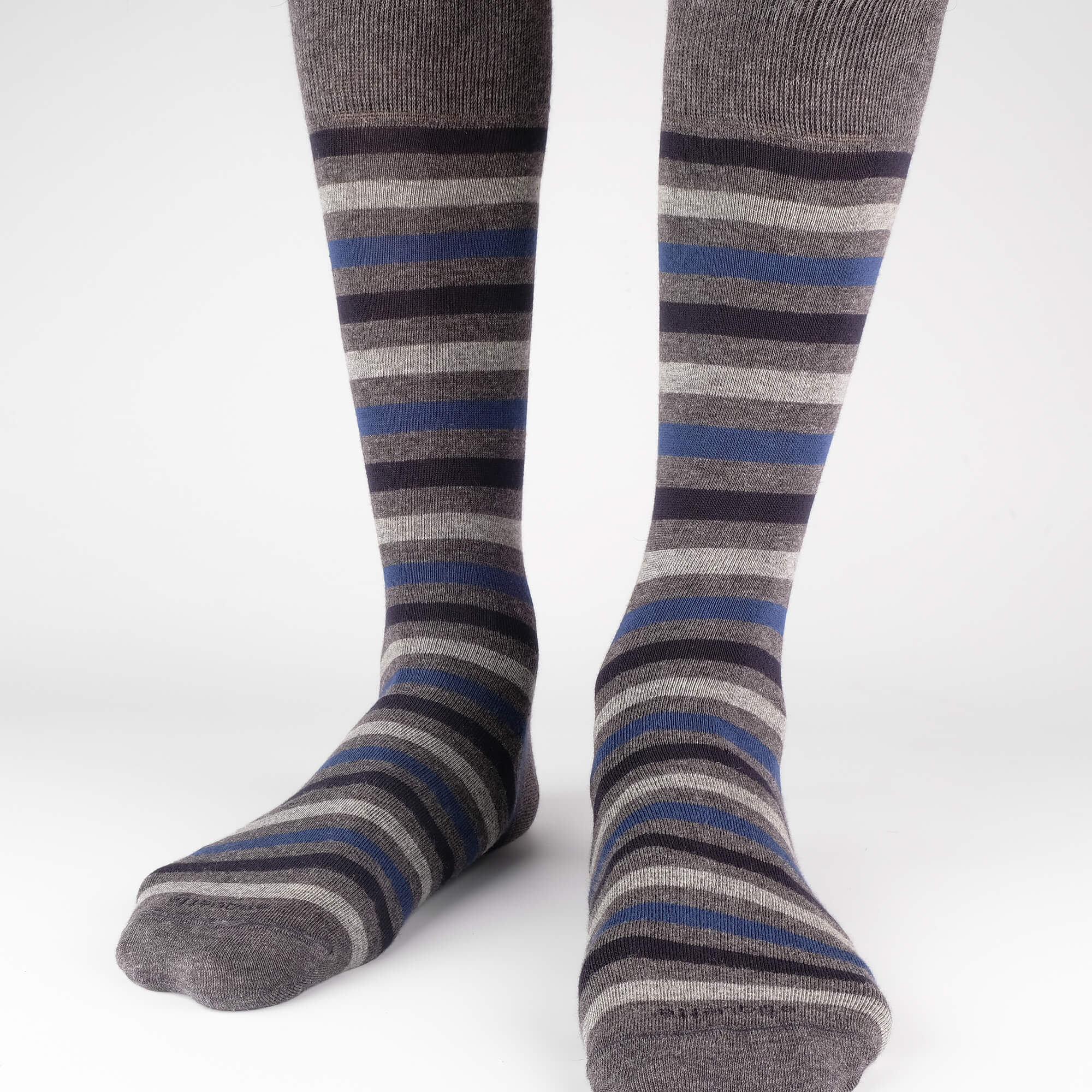 Mens Socks - Crosswalk Stripes Men's Socks - Grey⎪Etiquette Clothiers