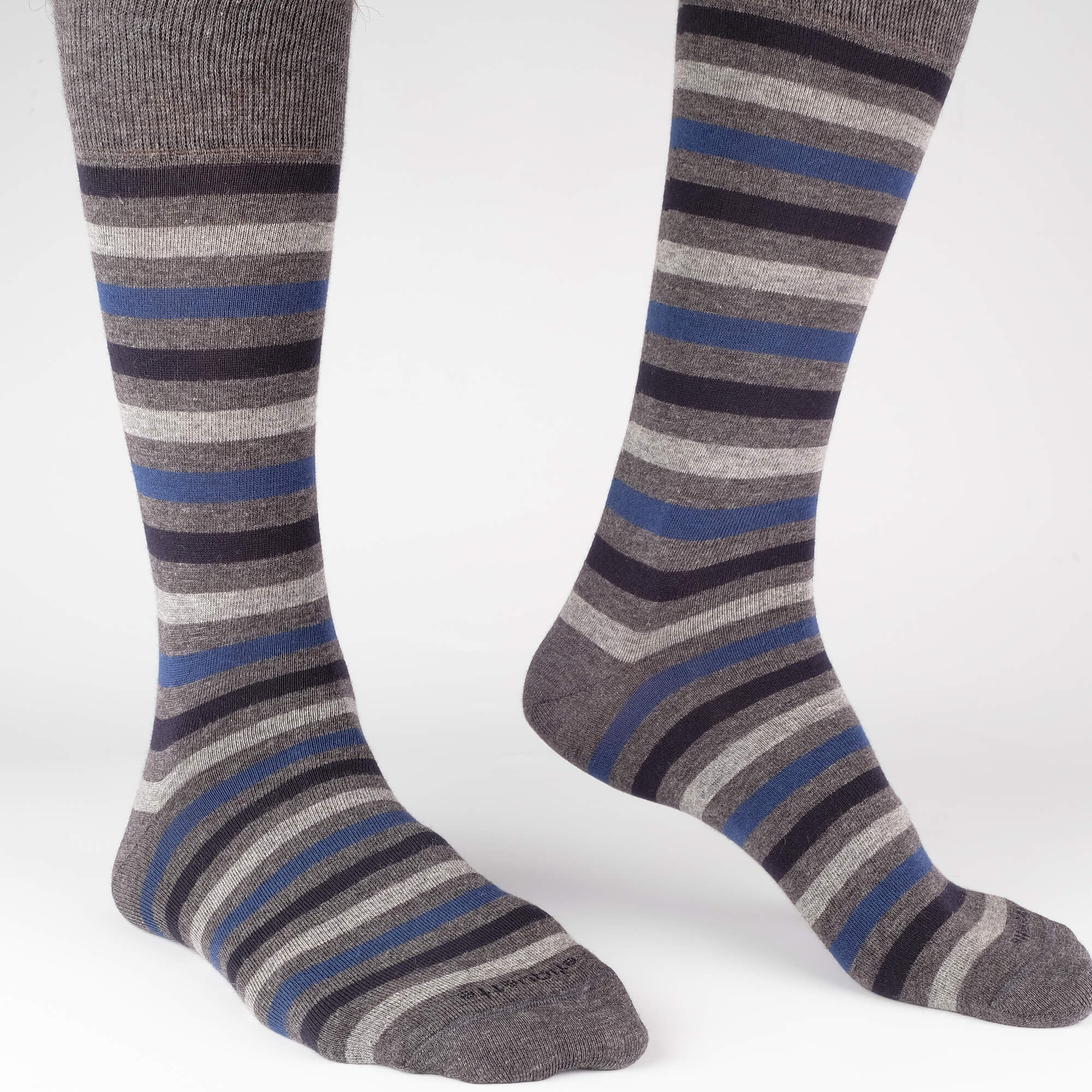 Mens Socks - Crosswalk Stripes Men's Socks - Grey⎪Etiquette Clothiers