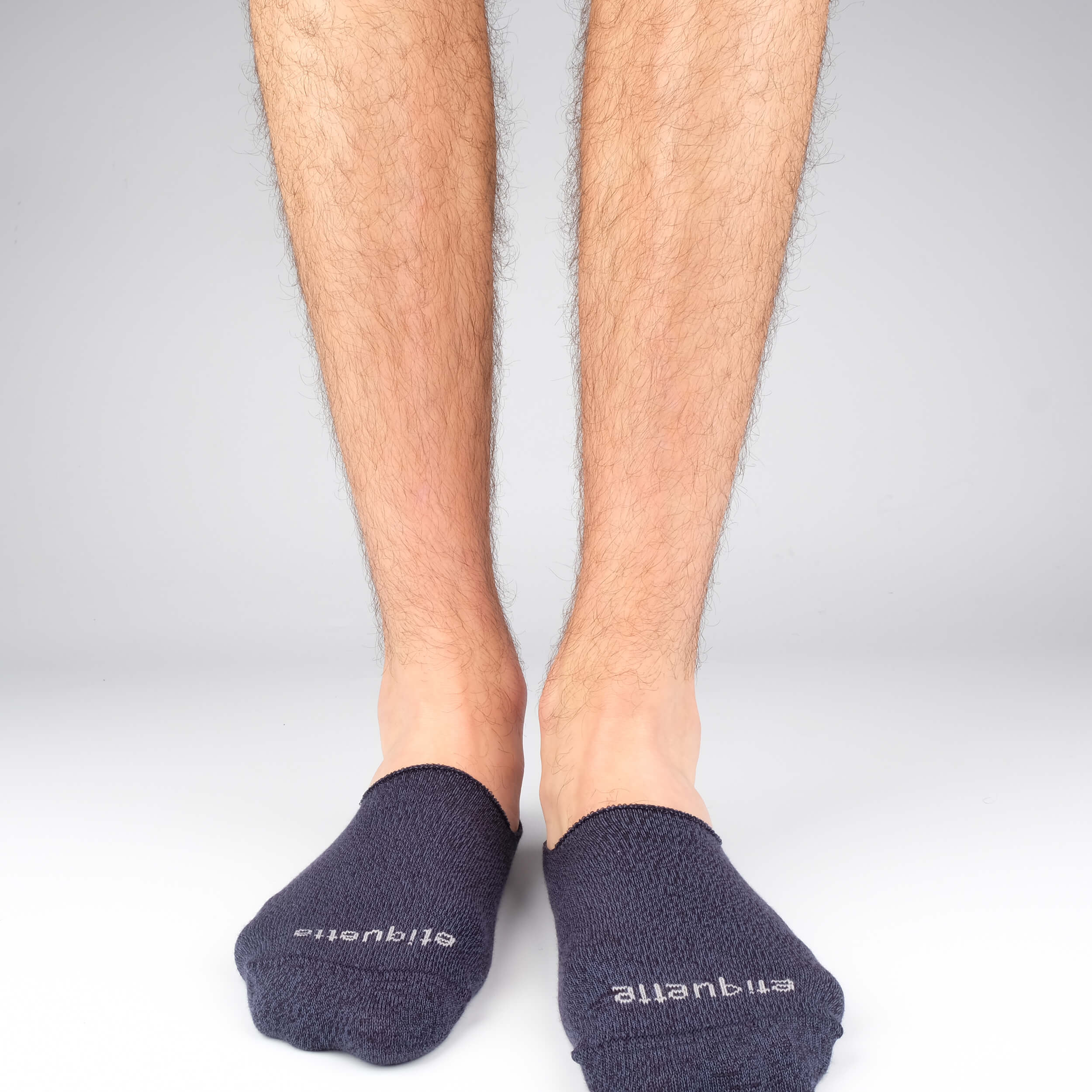 Mens Socks - Men's No Show Socks - Mouline Blue⎪Etiquette Clothiers
