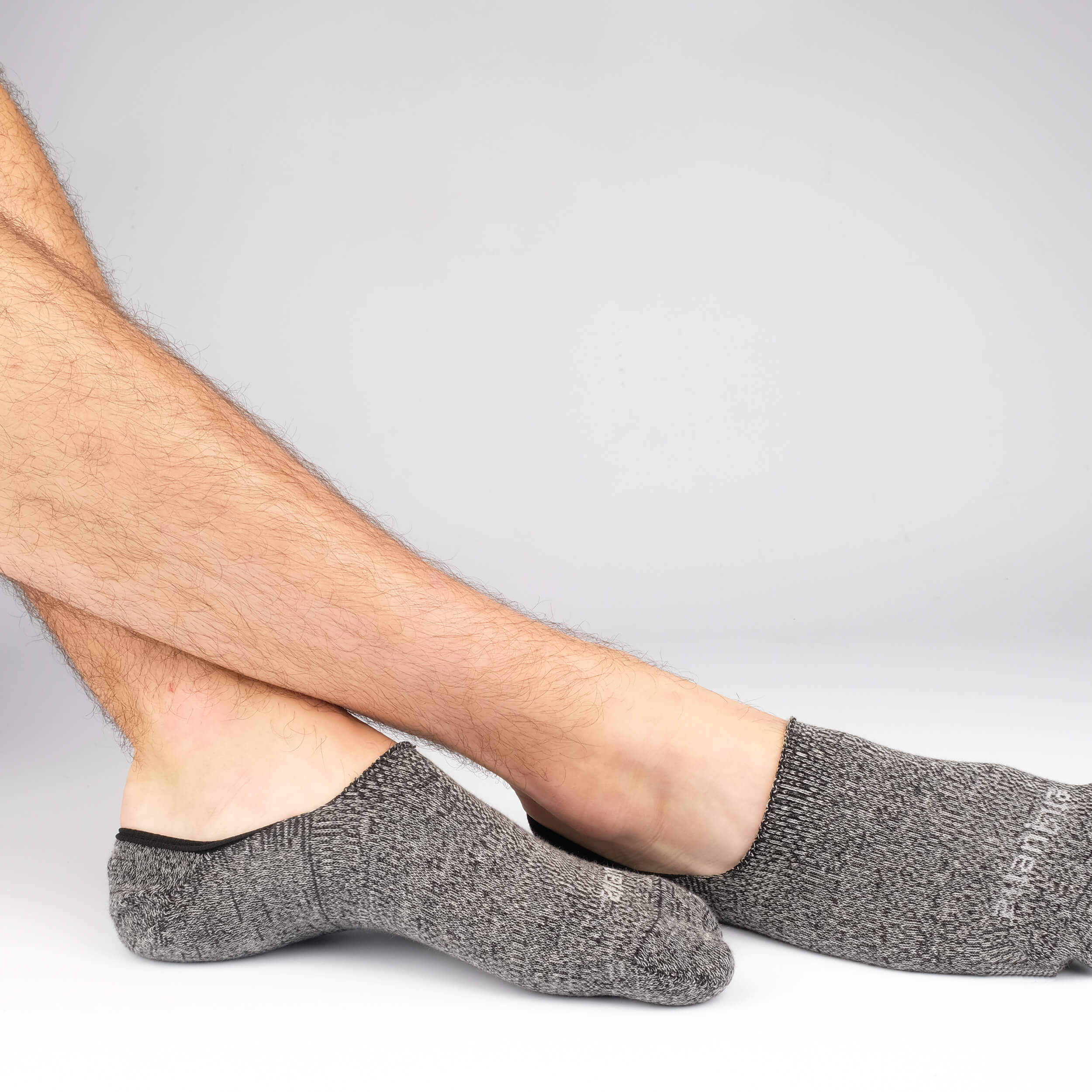 Mens Socks - Men's No Show Socks - Mouline Grey⎪Etiquette Clothiers