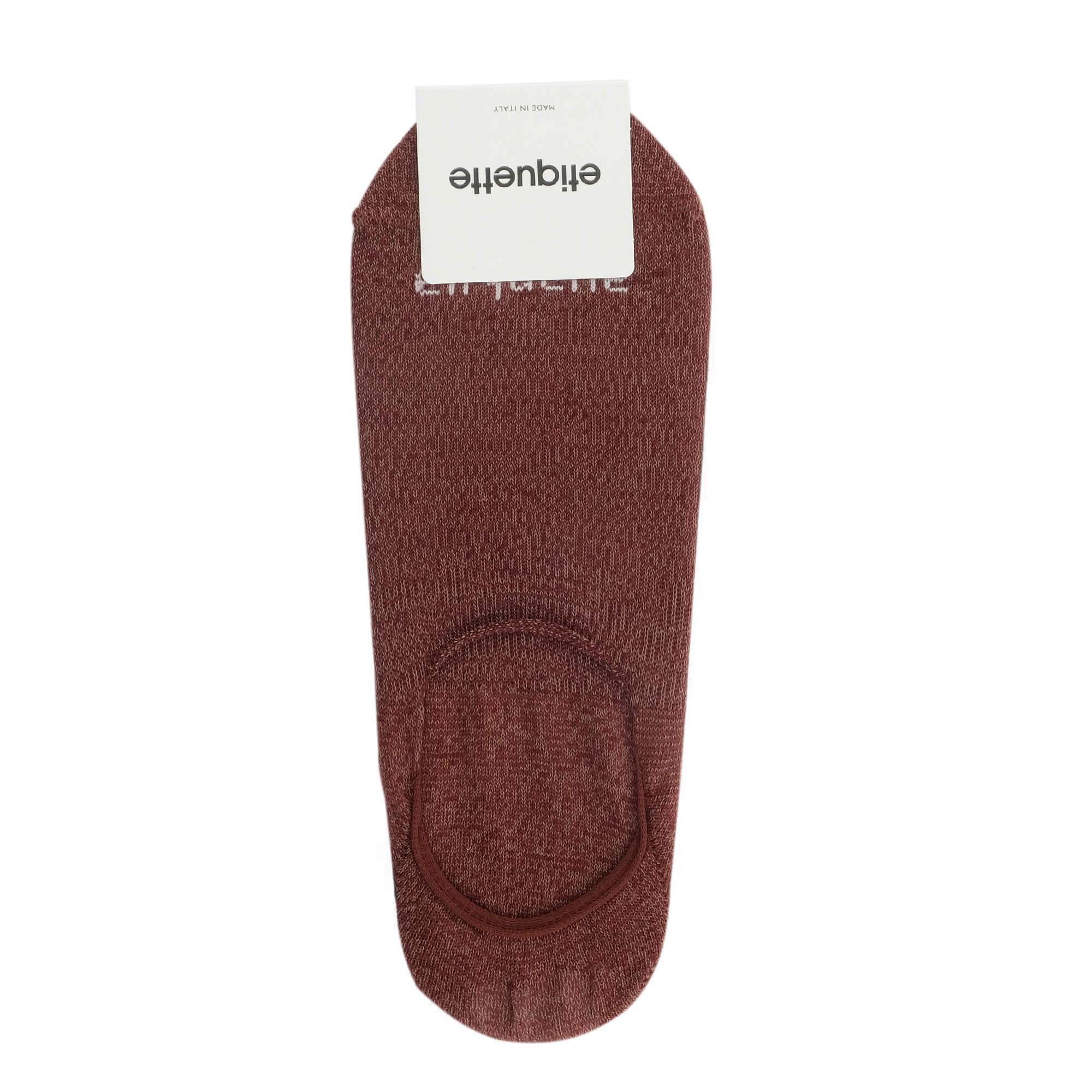 Mens Socks - Men's No Show Socks - Mouline Bordeaux⎪Etiquette Clothiers