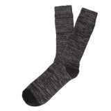Mens Socks - Roppongi Marled Men's Socks - Black Mouline⎪Etiquette Clothiers