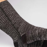 Mens Socks - Roppongi Marled Men's Socks - Black Mouline⎪Etiquette Clothiers