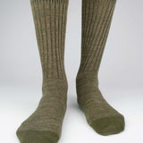 Mens Socks - Roppongi Marled Men's Socks - Green Mouline⎪Etiquette Clothiers