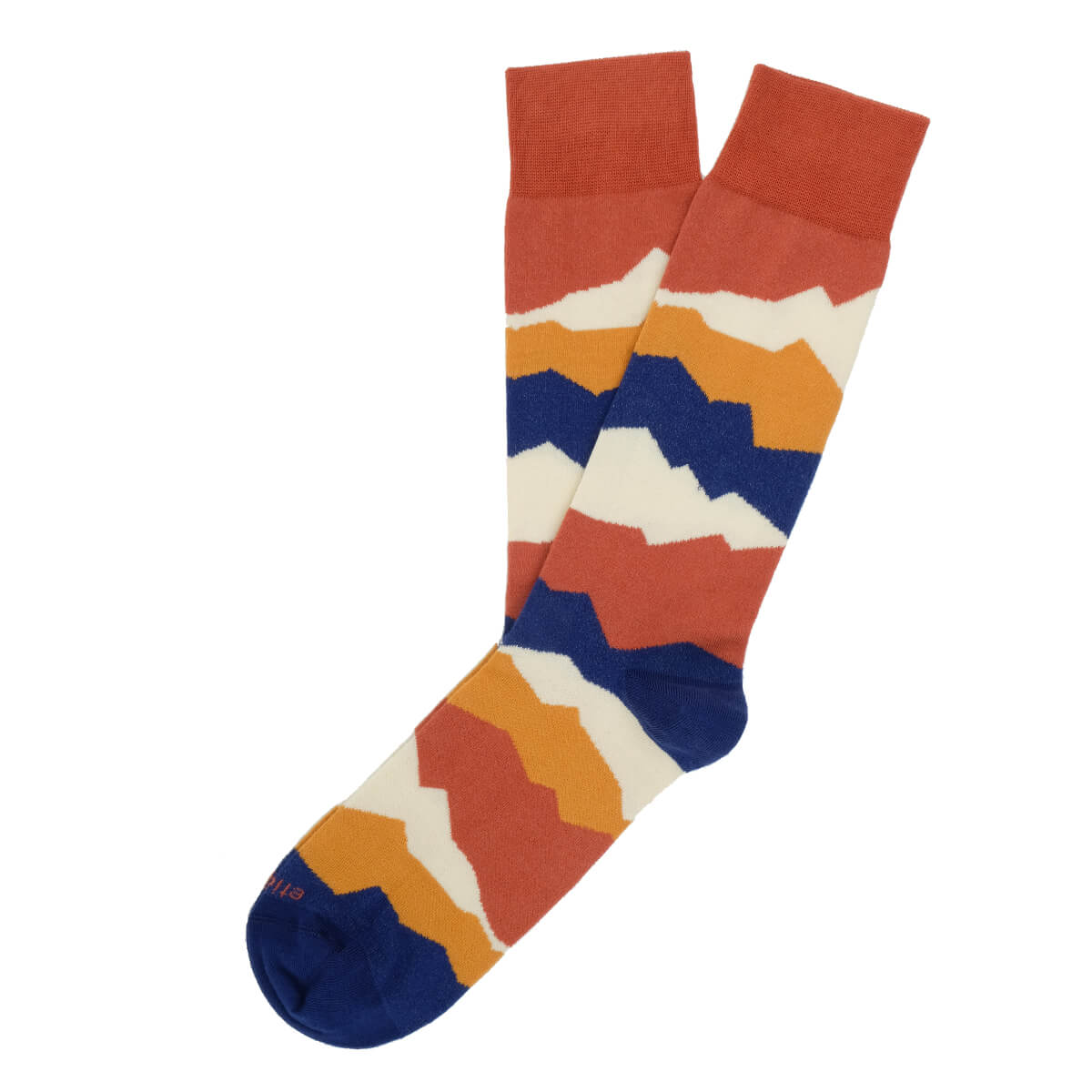 Mens Socks - Seismic Men's Socks - Orange⎪Etiquette Clothiers