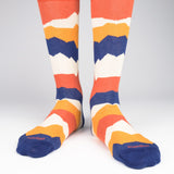 Mens Socks - Seismic Men's Socks - Orange⎪Etiquette Clothiers