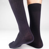 Mens Socks - Hounds Waffle Textured Men's Socks - Blue⎪Etiquette Clothiers