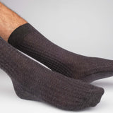 Mens Socks - Hounds Waffle Textured Men's Socks - Grey⎪Etiquette Clothiers