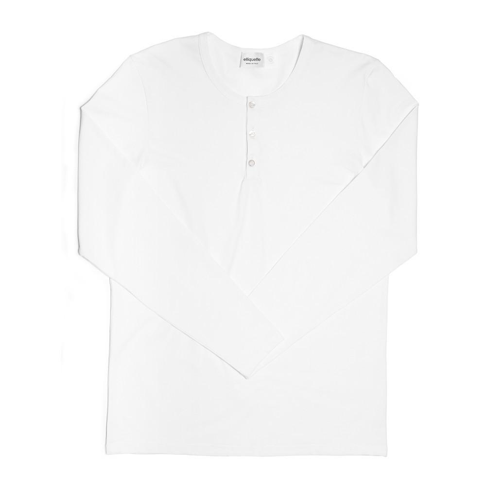 Mens Underwear - Men's Crosby Henley - White⎪Etiquette Clothiers