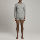 Mens Underwear - Men's Crosby Henley - Grey⎪Etiquette Clothiers